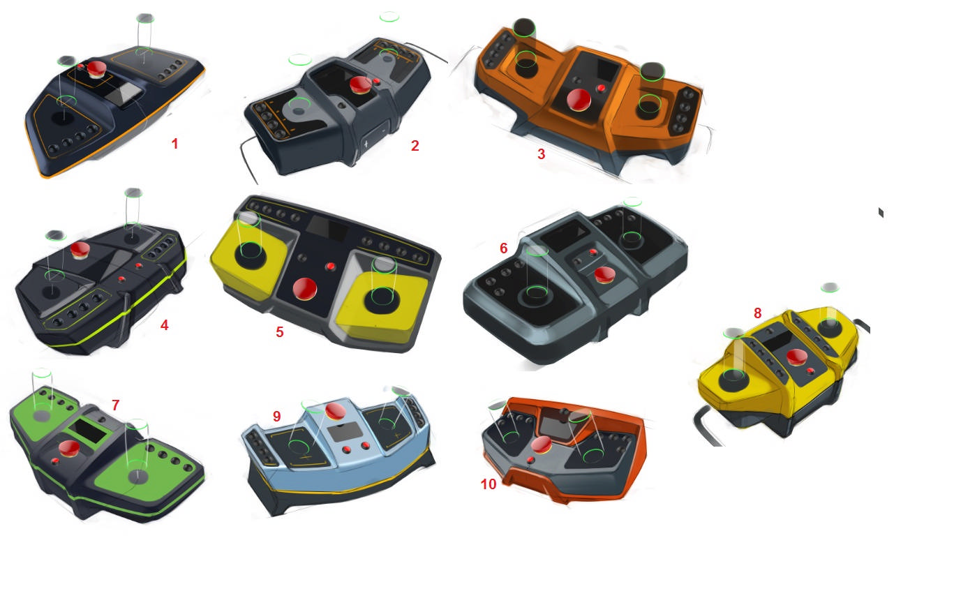 Эскизы пульта управления роботом